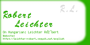 robert leichter business card